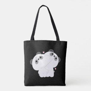 Bolso De Tela Panda Couple