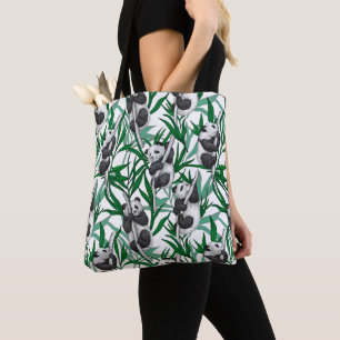 Bolso De Tela Panda cubs on