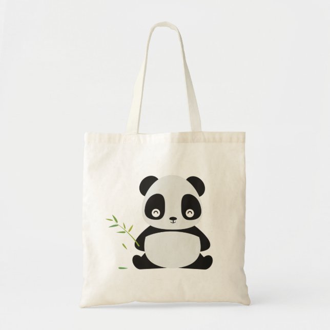 Bolso De Tela Panda Cute Tote Bags (Frente)
