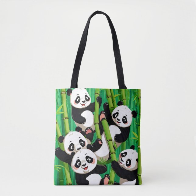 Bolso De Tela Panda de bambú (Anverso)