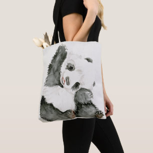 Bolso De Tela Panda del bebé el   lindo y peludo