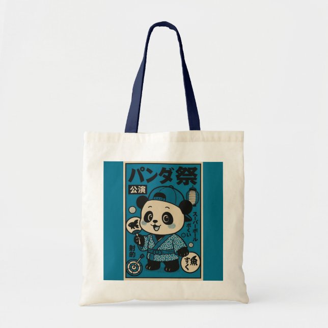 Bolso De Tela Panda después de Oscuro (Frente)