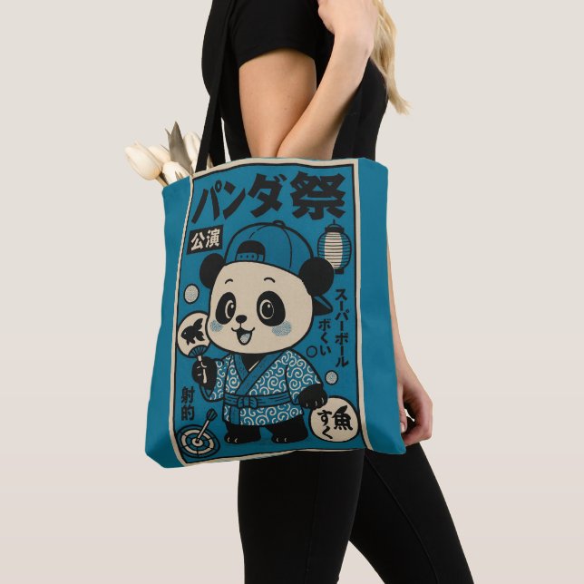 Bolso De Tela Panda después de Oscuro (Detalle)