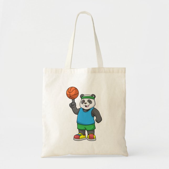Bolso De Tela Panda en Deportes con Baloncesto (Frente)