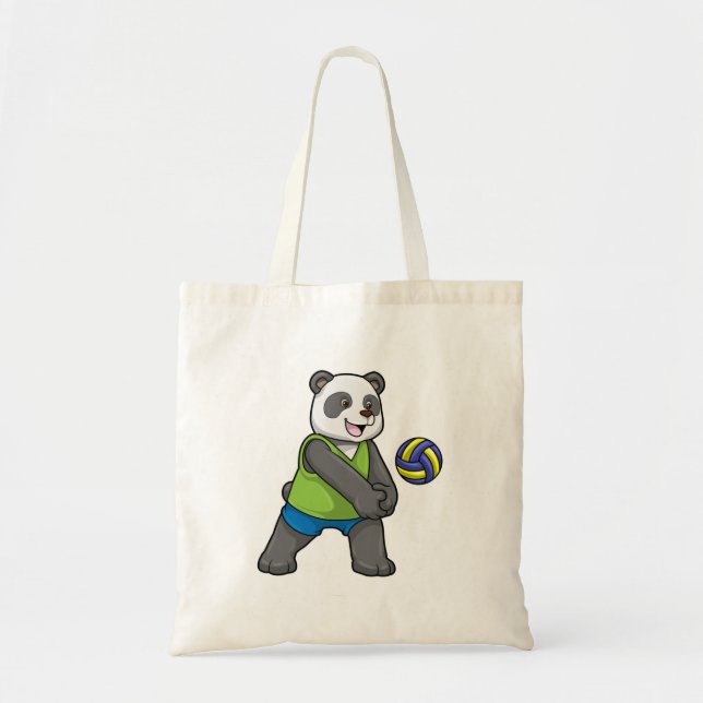 Bolso De Tela Panda en Deportes con Voleibol (Frente)