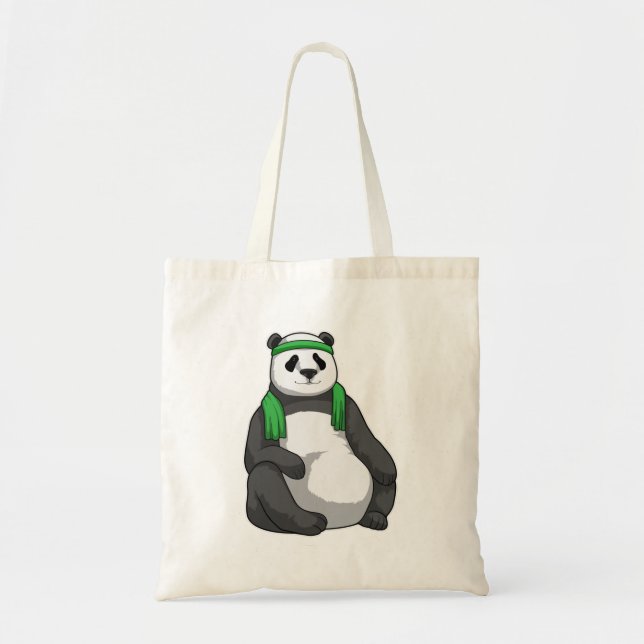 Bolso De Tela Panda en Fitness con toalla (Frente)