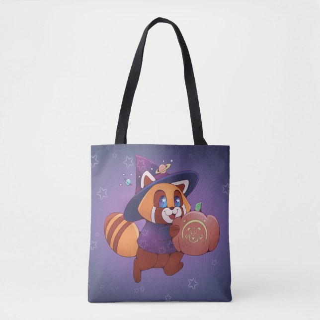 Bolso De Tela Panda espacial Halloween (Anverso)
