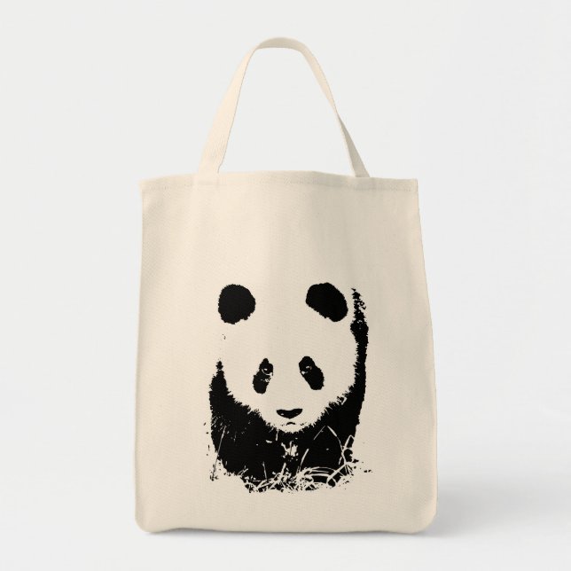 Bolso De Tela Panda Grocery Tote Canvas Bag (Frente)
