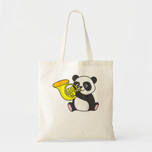 Bolso De Tela Panda Jugando Cuerno Francés4