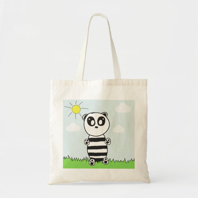 Bolso De Tela Panda Kids (Frente)
