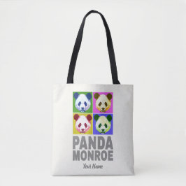 Bolso De Tela Panda Monroe Bear retrato de arte pop