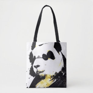 Bolso De Tela Panda Oso Naturaleza salvaje Pintura de arte espir