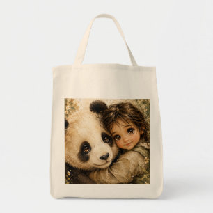 Bolso De Tela Panda padre y niño adorable y mimoso