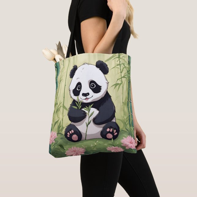 Bolso De Tela Panda Paradise Tote Bag (Detalle)
