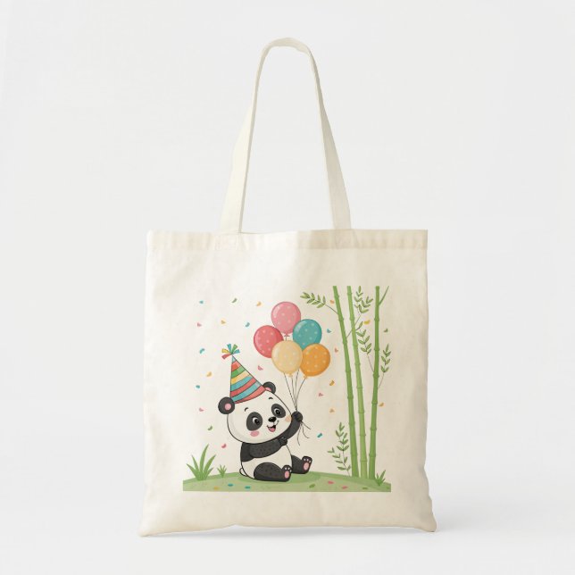 Bolso De Tela Panda Party Time (Frente)
