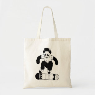 Bolso De Tela Panda que anda en monopatín