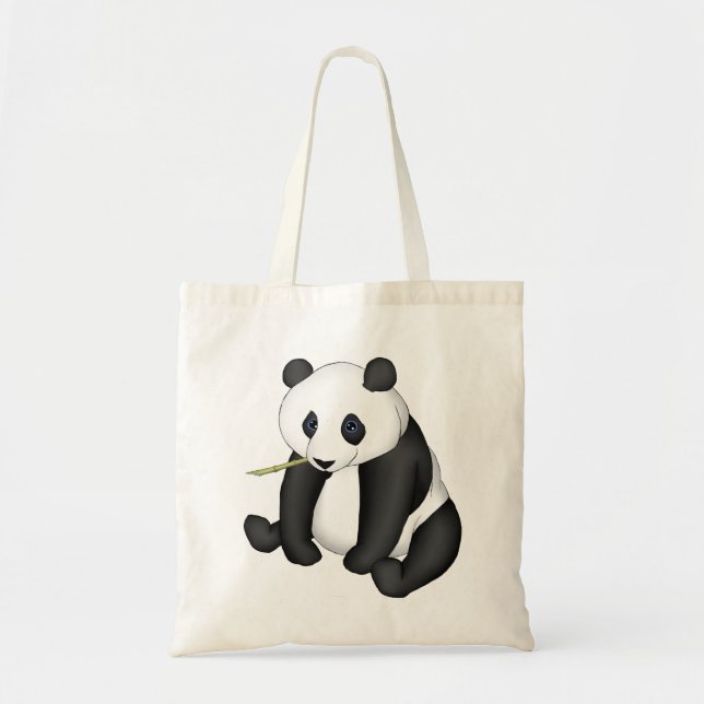 Bolso De Tela Panda que come el bambú (Frente)