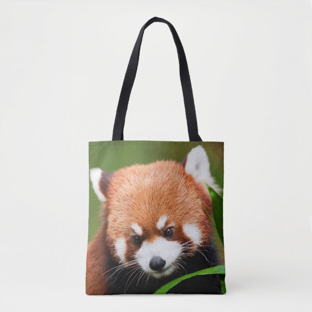 Bolso De Tela Panda Rojo Adorable (Anverso)