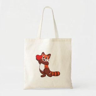 Bolso De Tela Panda rojo en Love with Heart.PNG