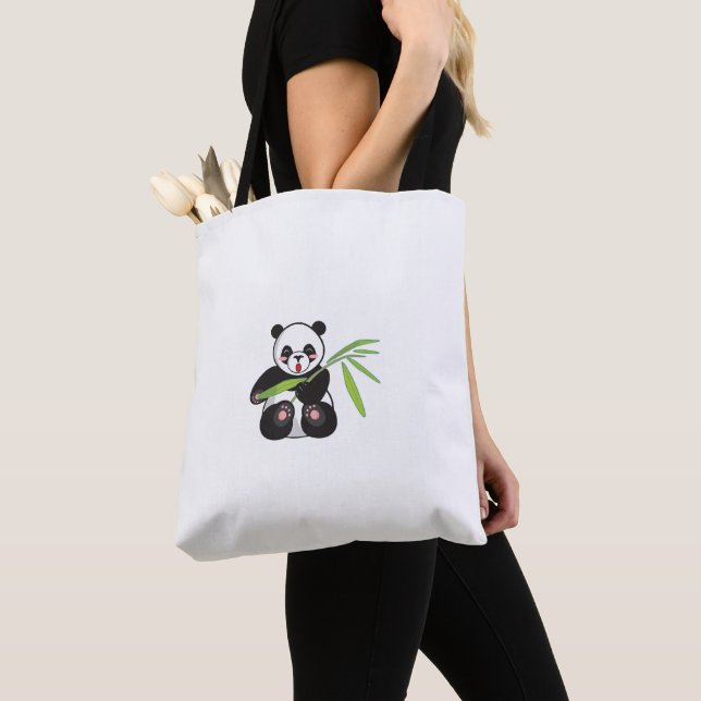 Bolso De Tela ¡Panda tote bag! (Detalle)
