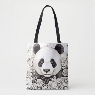 Bolso De Tela Panda Tranquilidad Natural Prairie Estilo de dibuj