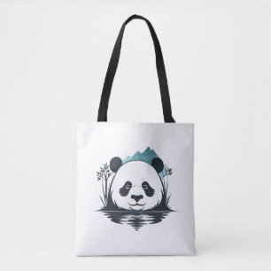 Bolso De Tela Panda Vector Arte Animal Moderno Ciudad Urbana Grá