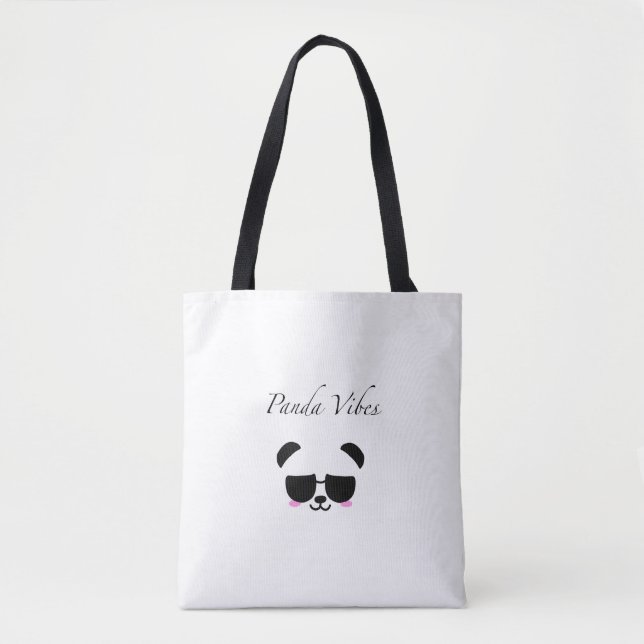 Bolso De Tela Panda Vibes Tote Bag (Anverso)