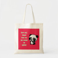 Panda with Inspirational Love Quote