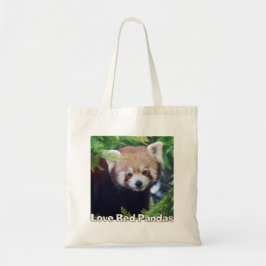 Bolso De Tela Pandas rojas del amor