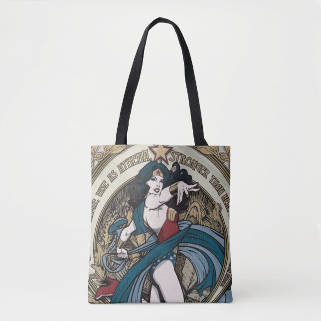 Bolso De Tela Panel de Art Nouveau para mujer maravilla (Anverso)