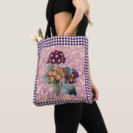 Bolso De Tela Panel de Flor de Jardín de Harlequin Vintage