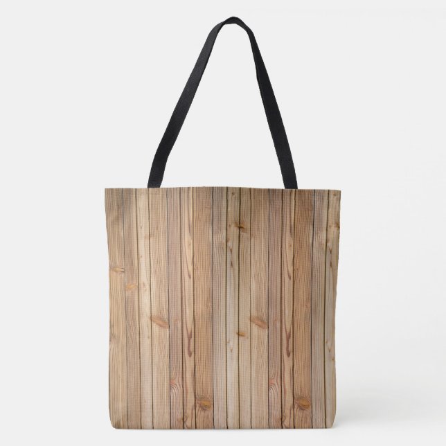 Bolso De Tela Paneles de madera de imitación ligera (Anverso)