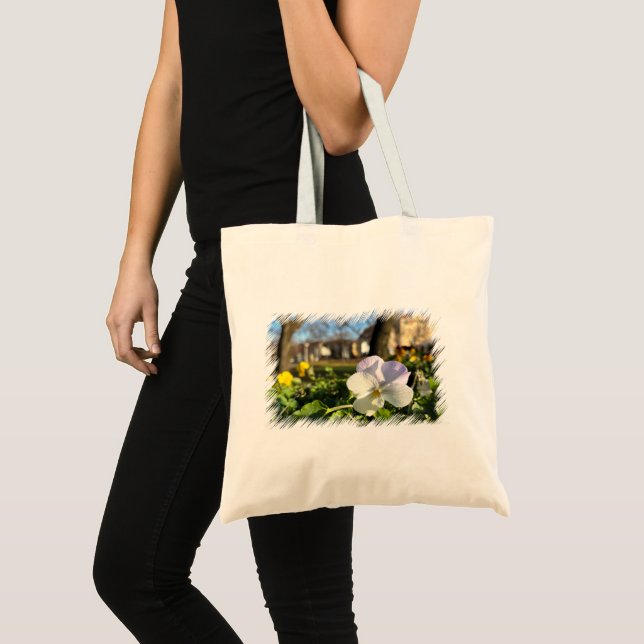 Bolso De Tela Panorama blanco plateado (Anverso (producto))