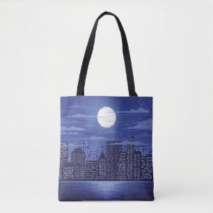 Bolso De Tela Panorama ciudad del abstracto del ilustracion de l