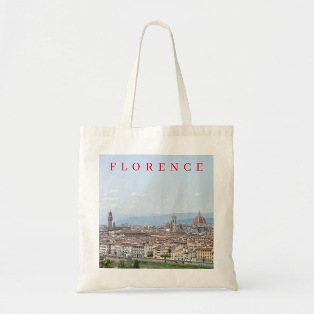 Bolso De Tela Panorama de Florencia tote bag (Frente)