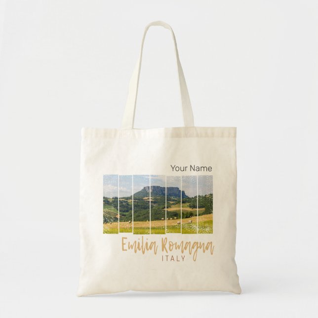 Bolso De Tela Panorama Emilia-Romagna Italia (Frente)
