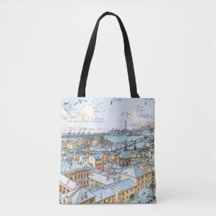 Bolso De Tela Panorámica de Génova