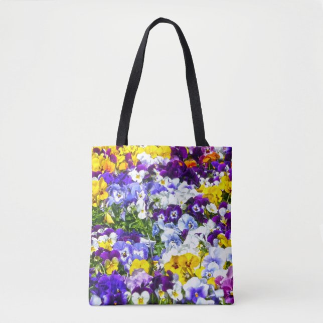 Bolso De Tela Pansies (Anverso)