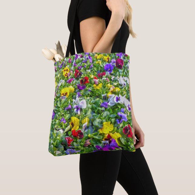 Bolso De Tela Pansies (Detalle)