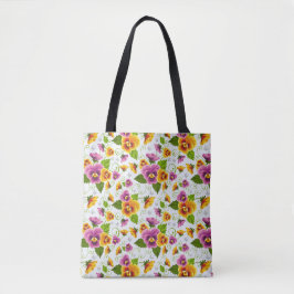 Bolso De Tela Pansies