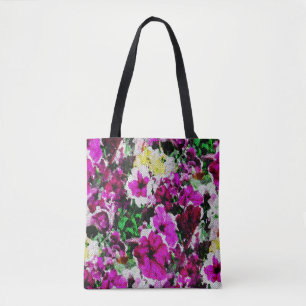 Bolso De Tela Pansies bordados...