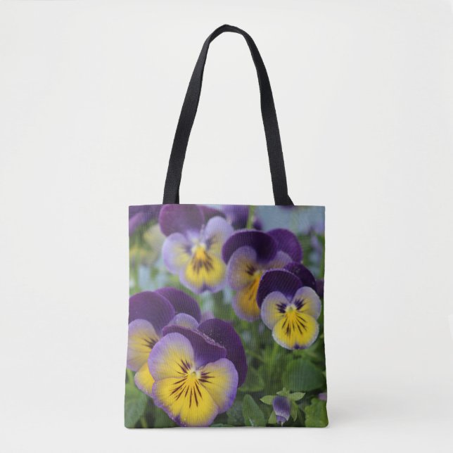 Bolso De Tela Pansies Tote Bag (Anverso)