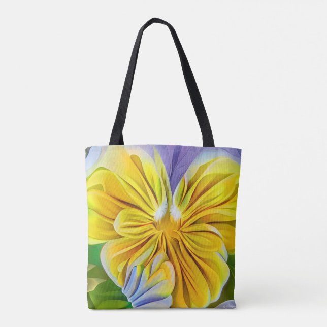 Bolso De Tela Pansy Dreams (Reverso)