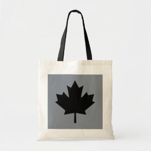 Bolso De Tela Pantalla canadiense de hojas de arce negro