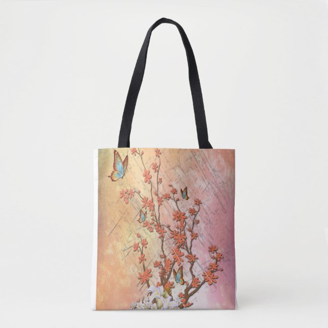 Bolso De Tela Pantalla de Ikebana (Anverso)