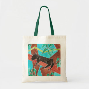 Bolso De Tela Pantera de la selva Arte abstracto original