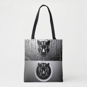 Bolso De Tela Pantera Negra Con Efecto De Pintura Goteante 🐆