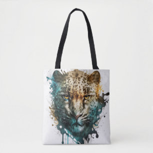 Bolso De Tela Panther Retrato de Animales Pintando Vida Silvestr