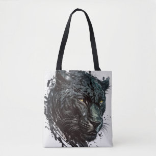 Bolso De Tela Panther Retrato de Animales Pintando Vida Silvestr