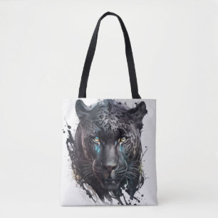 Bolso De Tela Panther Retrato de Animales Pintando Vida Silvestr